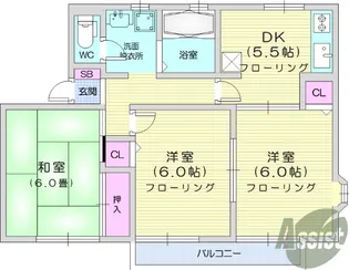 リベラ花渕C【2階】の間取り
