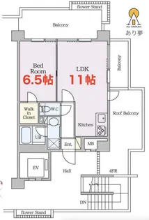 森パークマンション【6階】の間取り