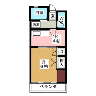 ハウス深山【2階】の間取り