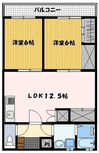 丸二ハイツ【1階】の間取り