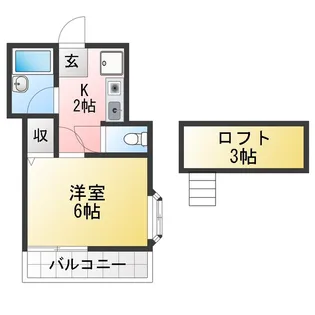 カサデルソル【2階】の間取り