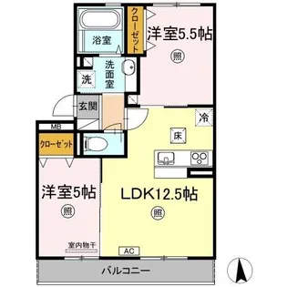 プランドール大高I棟【1階】の間取り