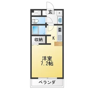 サンアペックス西城【1階】の間取り