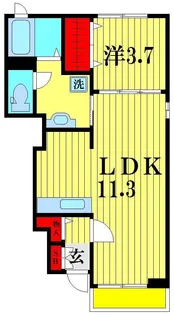 クレッシェンドII【1階】の間取り