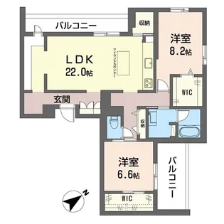 ラヴィベール都筑【SHM】【4階】の間取り