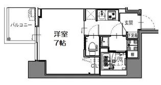 S-RESIDENCE難波大国町Deux【13階】の間取り