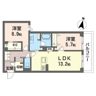 ルミナス・エイル【2階】の間取り