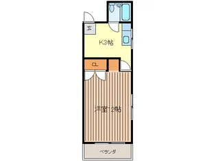 ハイツ遊【3階】の間取り