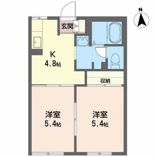 ディアス・ルフラン【1階】の間取り