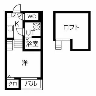 ル ソレイユ安田通【2階】の間取り