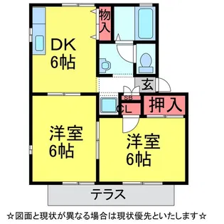 ロザージュ美郷【1階】の間取り
