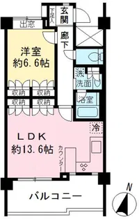 エストライフつつじヶ丘三番館【1階】の間取り
