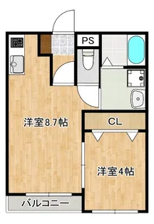 フィオーレ俵町【2階】の間取り