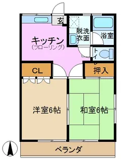 フラッツマキ【2階】の間取り