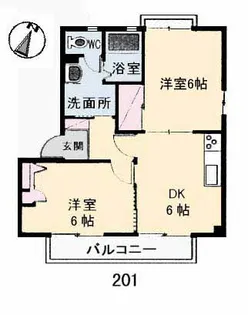 バリュージュ B棟【2階】の間取り