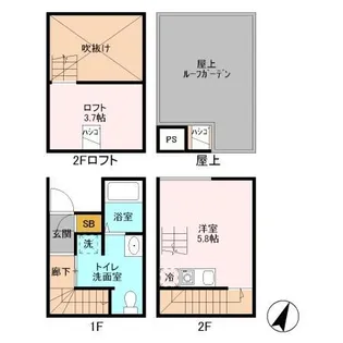 Y’S ANNEX【2階】の間取り