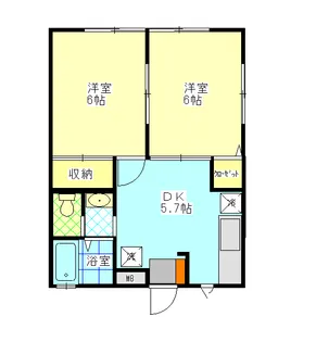 神奈川県川崎市中原区市ノ坪【アパート】の間取り