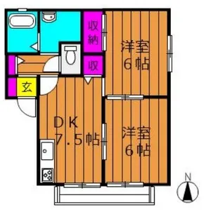 サンクオーレ II【2階】の間取り