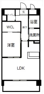 グランシャリオ大津【7階】の間取り