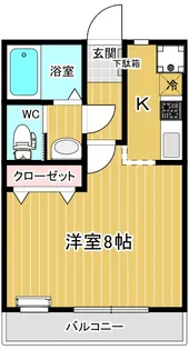 ナルシマハイツA【1階】の間取り