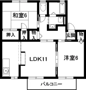 セジュール横須賀 A棟【2階】の間取り