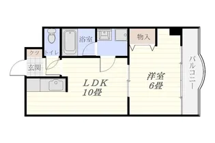 平之町タワーズ【6階】の間取り
