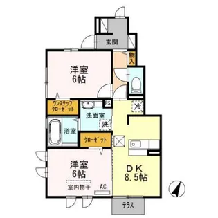 ガーデン郷ケ丘 A【1階】の間取り