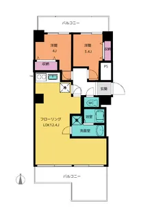 アーバンフラット井土ヶ谷【5階】の間取り