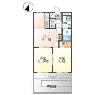 ピュア・タウン【1階】の間取り