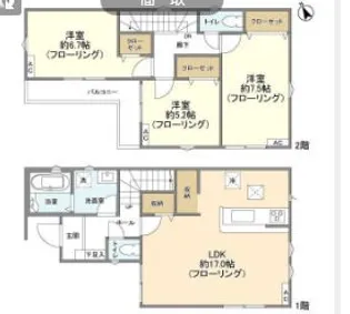 千葉県船橋市大穴南2【一戸建】の間取り