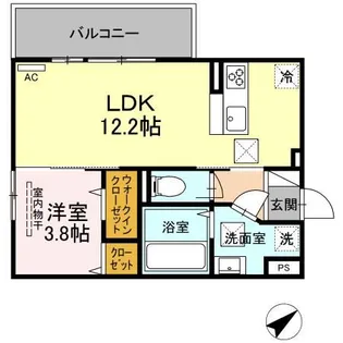 ル カリーナ【1階】の間取り