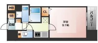 レオンコンフォート難波サウスゲート【4階】の間取り