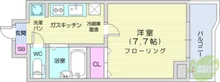 晩翠ウイングビル【9階】の間取り