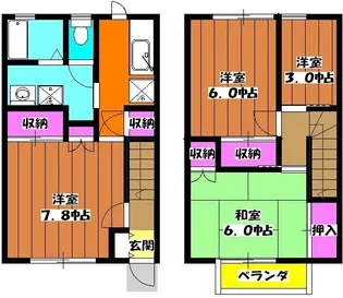 千葉県八千代市高津東4【一戸建】の間取り