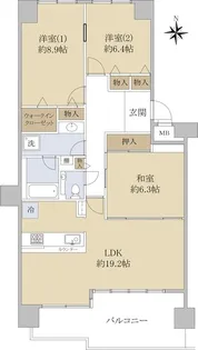 ラ・ビスタ宝塚ウエストウイング三番館【5階】の間取り