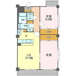 エスペラール中田【2階】の間取り
