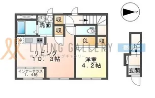 福島県郡山市深沢2【アパート】の間取り