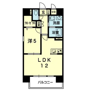 ミリーサ呉服町【2階】の間取り