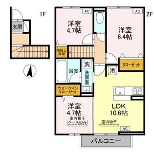 ブルースター【2階】の間取り