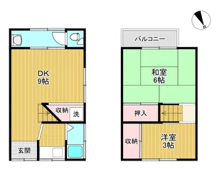大阪府寝屋川市高柳3【一戸建】の間取り
