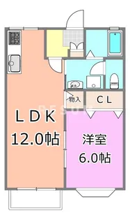 千葉県千葉市中央区松ケ丘町【アパート】の間取り