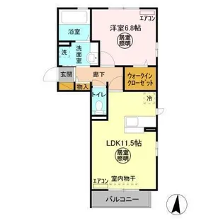カンチーナ【2階】の間取り