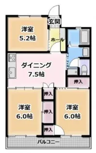 サンイーズマンション【3階】の間取り