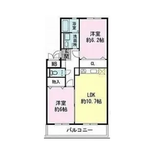 ヴィラコンテッサ原II【1階】の間取り