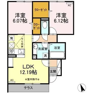 芝久保翠亭【1階】の間取り