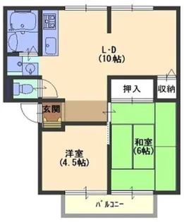 サンビレッジエクセル【1階】の間取り