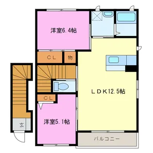 静岡県浜松市中央区初生町【アパート】の間取り