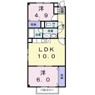 メゾン・ボヌールFI【2階】の間取り