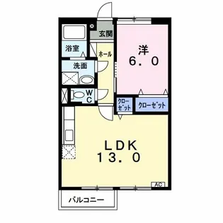 エスポアソールB【2階】の間取り