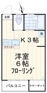 フラット井の頭【1階】の間取り